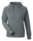 J America 8753JA Ladies' Apex Fleece Hooded Sweats in Steel