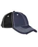 Adams Hats RM102 Adult Distressed Rambler Cap in Navy/ black