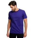 US Blanks US2000 Men's Made in USA Short Sleeve Cr in Laker purple