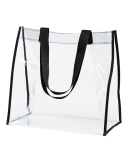 BAGedge BE252 Clear PVC Tote in Black