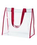 BAGedge BE252 Clear PVC Tote in Red