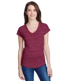 Anvil 675VIDL Women's Streak Tee ID MAROON