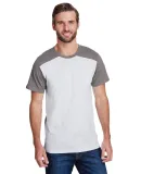 LA T LA6911 Men's Forward Shoulder T-Shirt ASH/ CHARCOAL