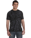 Tie-Dye CD101 Adult 5.4 oz. 100% Cotton Spider T-S in Spider black