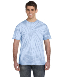 Tie-Dye CD101 Adult 5.4 oz. 100% Cotton Spider T-S in Spider baby blue