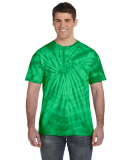 Tie-Dye CD101 Adult 5.4 oz. 100% Cotton Spider T-S in Spider kelly