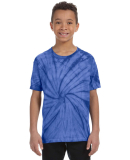 Tie-Dye CD101Y Youth 5.4 oz. 100% Cotton Spider T- in Spider royal