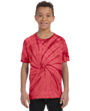 Tie-Dye CD101Y Youth 5.4 oz. 100% Cotton Spider T- in Spider red