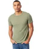 AA1973 Alternative Apparel Unisex Eco Heather Crew in Eco tr army grn