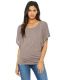 BELLA 8821 Womens Flowy Dolman Top in Pebble