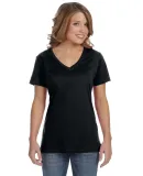 392 Anvil Ladies’ Sheer V-Neck T-Shirt BLACK