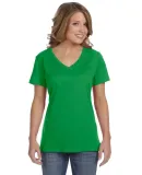 392 Anvil Ladies’ Sheer V-Neck T-Shirt GREEN APPLE