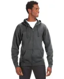 J. America - Premium Full-Zip Hooded Sweatshirt -  CHARCOAL