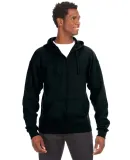 J. America - Premium Full-Zip Hooded Sweatshirt -  BLACK