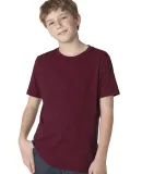 Next Level 3310 Boy's S/S Crew  in Maroon