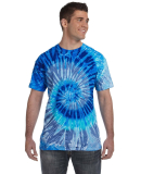 H1000 Tie-Dyes Adult Tie-Dyed Cotton Tee in Blue jerry