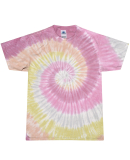 H1000 Tie-Dyes Adult Tie-Dyed Cotton Tee in Desert rose