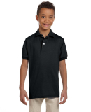 437Y Jerzees Youth 50/50 Jersey Polo with SpotShie in Black