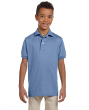 437Y Jerzees Youth 50/50 Jersey Polo with SpotShie in Light blue