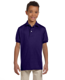 437Y Jerzees Youth 50/50 Jersey Polo with SpotShie in Deep purple