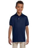 437Y Jerzees Youth 50/50 Jersey Polo with SpotShie in J navy