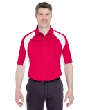 8427 UltraClub® Adult Cool & Dry Sport Performanc RED/ WHITE