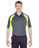 8427 UltraClub® Adult Cool & Dry Sport Performanc CHRCOAL/ BRT YLW