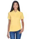 8530 UltraClub® Ladies' Classic Pique Cotton Polo YELLOW