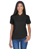 8530 UltraClub® Ladies' Classic Pique Cotton Polo BLACK