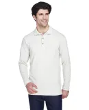 8532 UltraClub® Adult Long-Sleeve Classic Pique C WHITE