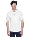 8535 UltraClub® Men's Classic Pique Cotton Polo WHITE