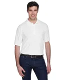 8540 UltraClub® Men's Whisper Pique Blend Polo   WHITE