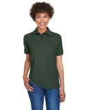 8541 UltraClub® Ladies' Whisper Pique Blend Polo FOREST GREEN