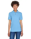 8541 UltraClub® Ladies' Whisper Pique Blend Polo CORNFLOWER