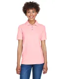 8541 UltraClub® Ladies' Whisper Pique Blend Polo PINK