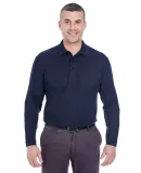 8542 UltraClub® Adult Long-Sleeve Whisper Pique B NAVY