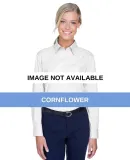 8976 UltraClub® Ladies' Whisper Twill Blend Woven CORNFLOWER