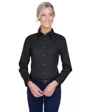 8976 UltraClub® Ladies' Whisper Twill Blend Woven BLACK