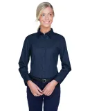 8976 UltraClub® Ladies' Whisper Twill Blend Woven NAVY