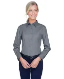 8976 UltraClub® Ladies' Whisper Twill Blend Woven GRAPHITE