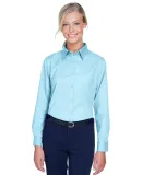 8976 UltraClub® Ladies' Whisper Twill Blend Woven SKY BLUE