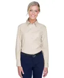 8976 UltraClub® Ladies' Whisper Twill Blend Woven STONE