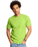 5190 Hanes® Beefy®-T with Pocket in Lime