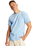 5190 Hanes® Beefy®-T with Pocket in Light blue