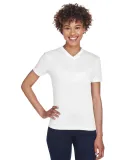 8400L UltraClub® Ladies' Cool & Dry Sport V-Neck  WHITE