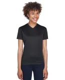 8400L UltraClub® Ladies' Cool & Dry Sport V-Neck  BLACK