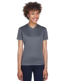 8400L UltraClub® Ladies' Cool & Dry Sport V-Neck  CHARCOAL