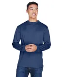 8401 UltraClub® Adult Cool & Dry Sport Long-Sleev NAVY