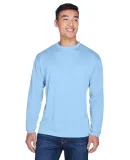 8401 UltraClub® Adult Cool & Dry Sport Long-Sleev COLUMBIA BLUE