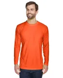 8422 UltraClub® Adult Cool & Dry Sport Long-Sleev BRIGHT ORANGE